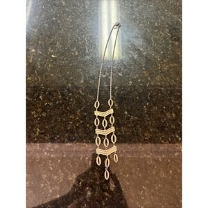 Stella & Dot Necklace KIMBERLY Gold Tone Statement Pendant Boho Egyptian Revival